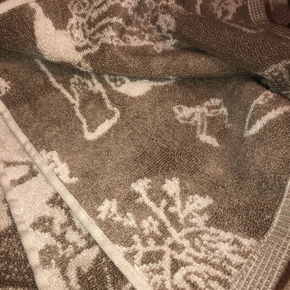 🤎🤎 Wrangler Western-Pattern 2 piece towel set / cowboy boots / reversible